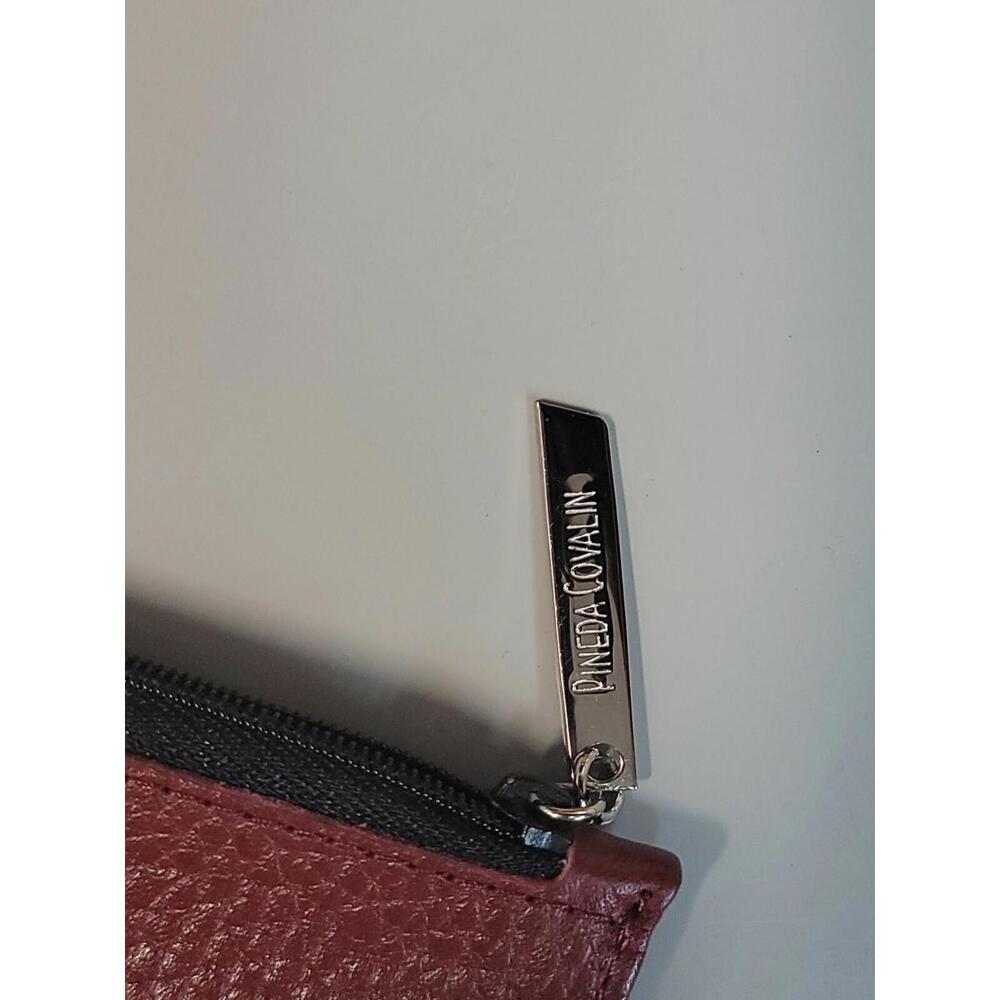 Pineda Covalin Coins Leather Wallet Red Zipper Closure New View 2